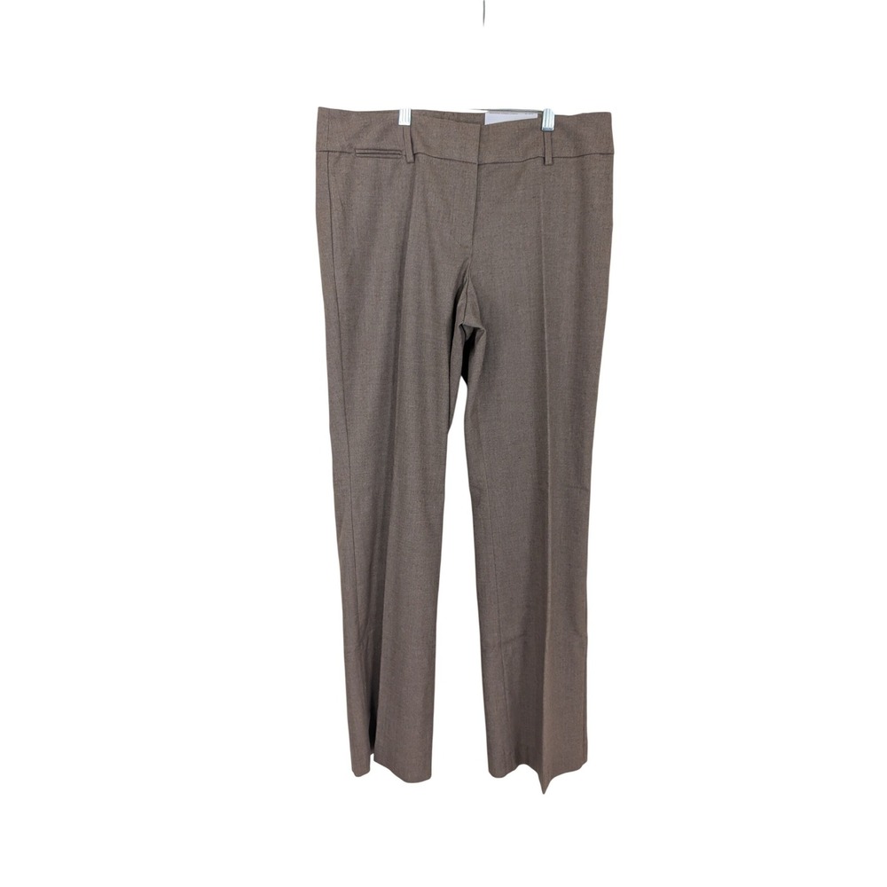Loft Outlet Curvy Dress Trouser Brown Herringbone Dress Pants Size 10 NEW